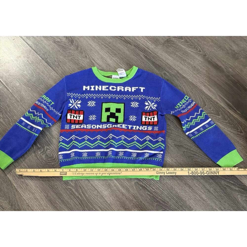 Minecraft Carter's Boys Pullover Sweater Size 14 Christmas Creeper Soft
